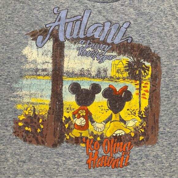 Disney Aulani Women’s Heather Blue Shirt Size Small - Picture 4 of 8